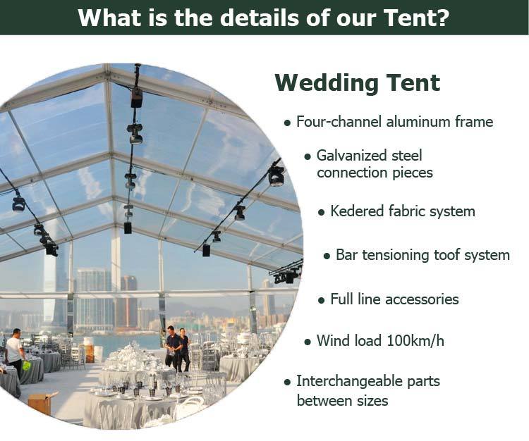 wedding tent features