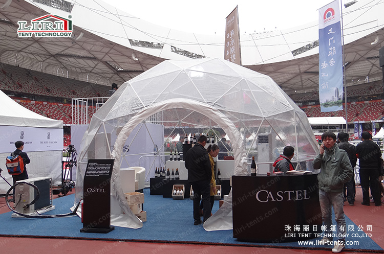 Geodesic dome tent for event