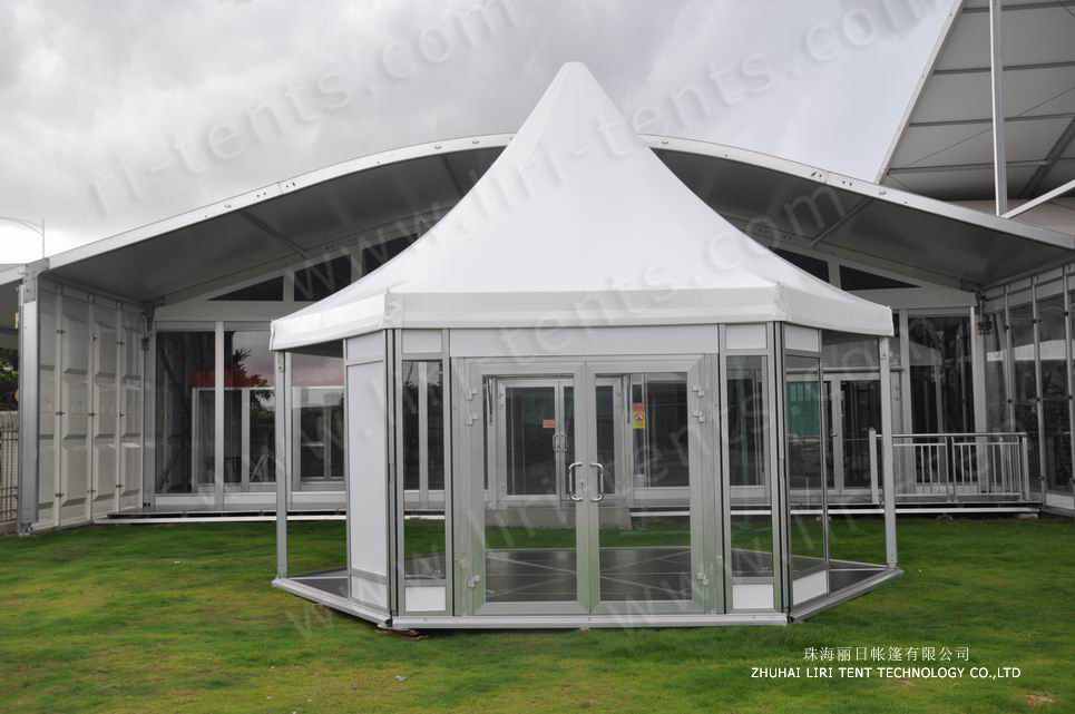 High Peak Polygon Tent With Glass Wall
