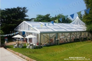 clear PVC high peak tent