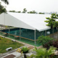 Swimming pool cover top tent