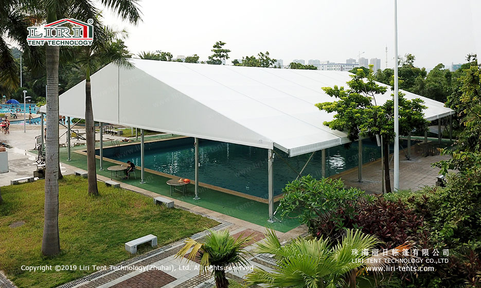 Swimming pool cover top tent