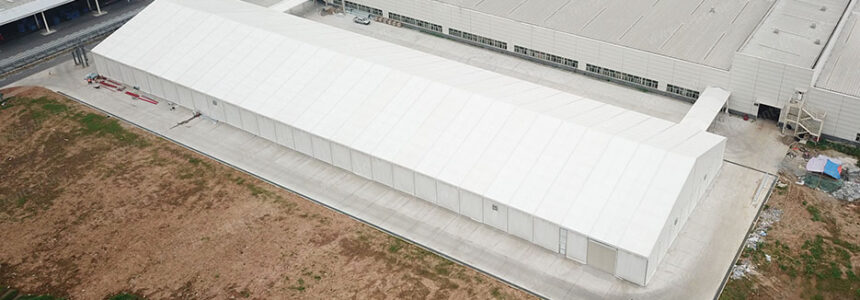 Temporary Warehouses & Storage Clear Span Marquee Tents