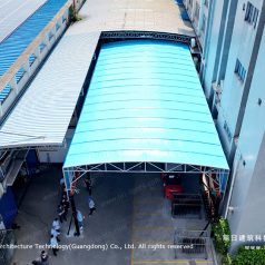 Electric Retractable Canopies for Industrial & Factory Aisle