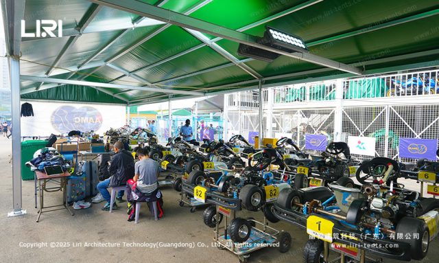 Event tents – racing car repair