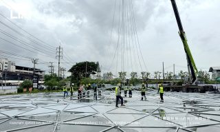 Geodesic dome base frame assembly