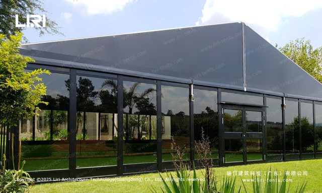 Heat-Insulated Dark Glass Event Marquee