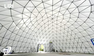 Spacious column-free interior view