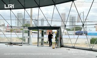 Transparent PVC windows and glass doors