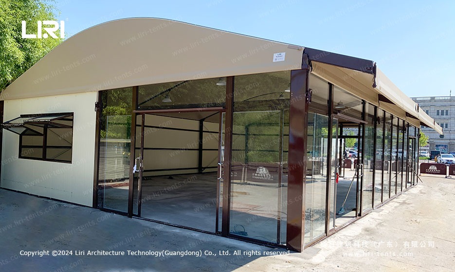 Arc Roof Marquee Side Entrance
