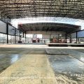 Basketball Court Marquee Interior with Retractable Roof Trusses