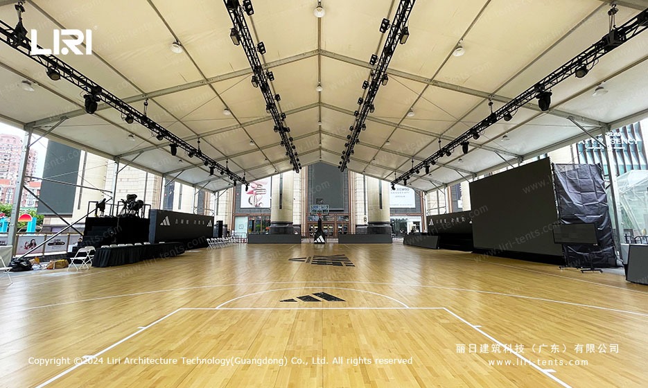 Clear Span Marquee Basketball Hall Interior