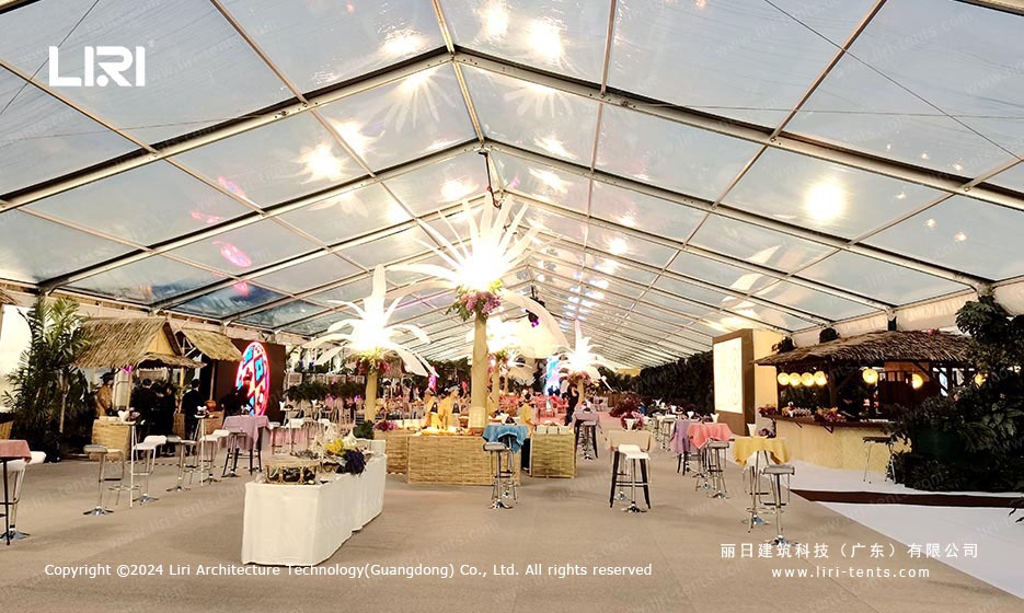 FIFA fan zone marquee tent exterior with full 20m clear span structure in Thailand