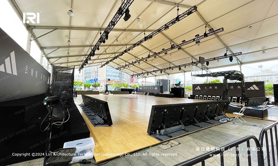 Marquee Event Setup Sound Equipment