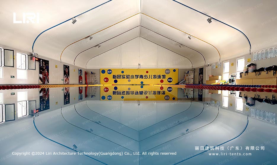 Indoor Swimming Pool Under Clear Span Tent