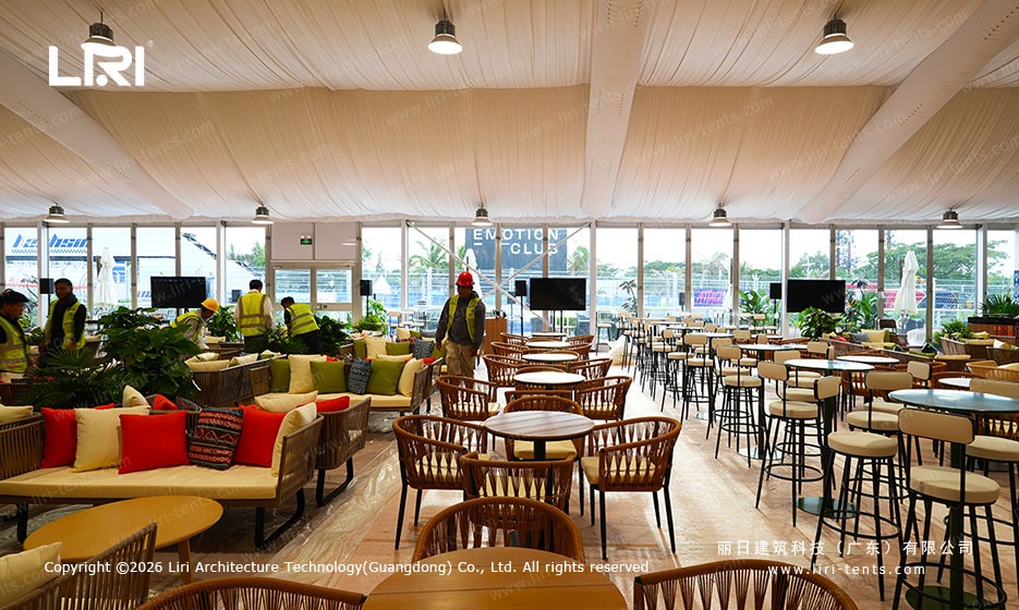 VIP Lounge Marquee Interior with Lounge Seating