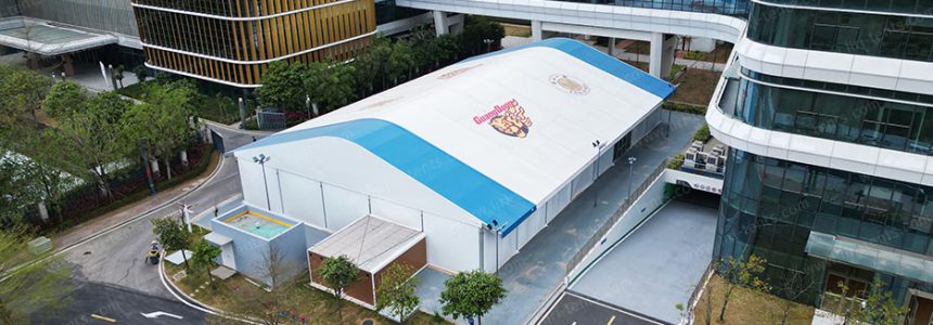 Basketball Court Marquee | 25m x 40m Clear-Span Hall for a Guangdong Training Facility