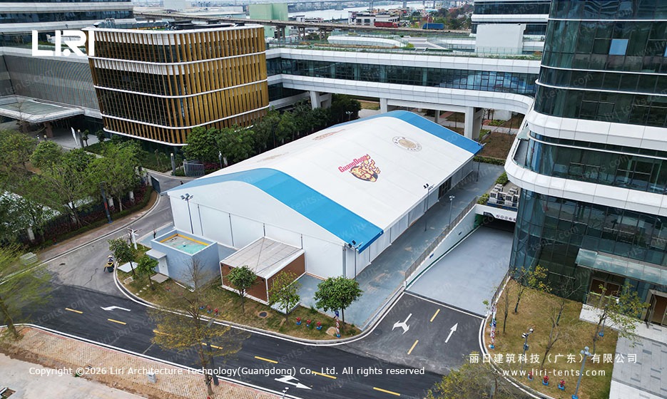 basketball court marquee aerial view