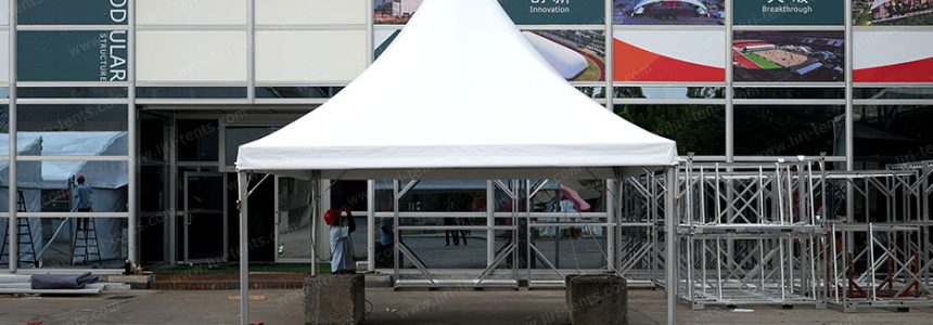 Pagoda Marquee Tent | 5x5m High-Peak Gazebo for Exhibition Entrance
